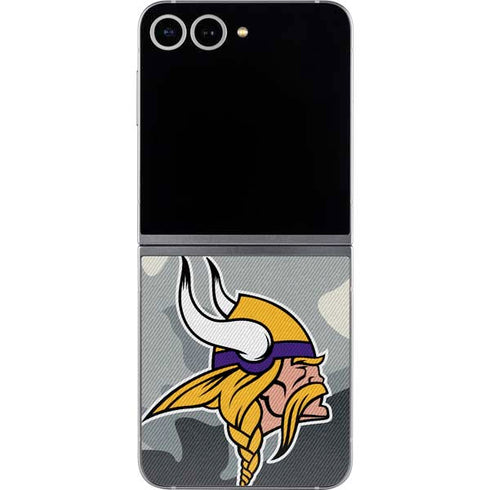 NFL Minnesota Vikings Camo Galaxy Z Flip6 Skin